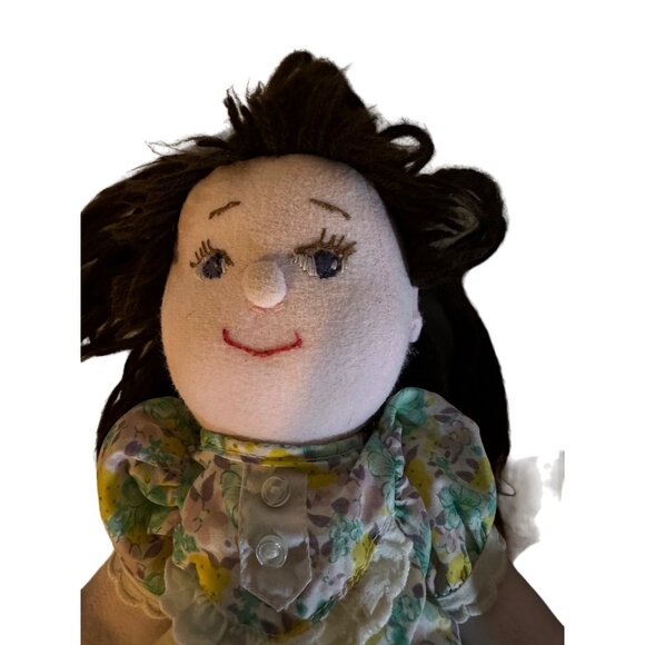 Handmade Cloth Rag Dolls Boy Girl Pair Moveable Arms Legs Vintage 1980s Creepy - Picture 3 of 7